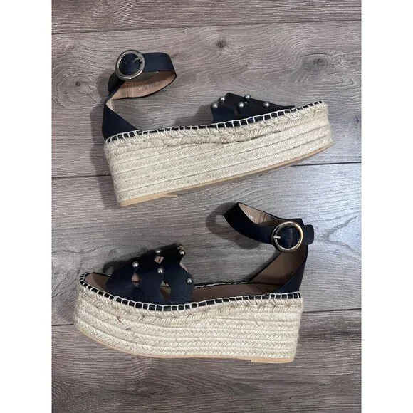 Aquatalia “BRIANNE” Studded Wedge Sandal 11 - Picture 6 of 12